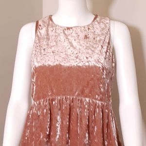 Pink Velvet high neck Top